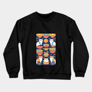 White Cats UFO Crewneck Sweatshirt